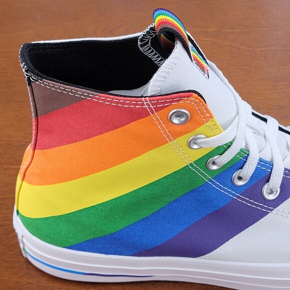 Converse Men's CTAS Hi Pride Canvas 167758C White/University Red/Multi NWB - Picture 9 of 12